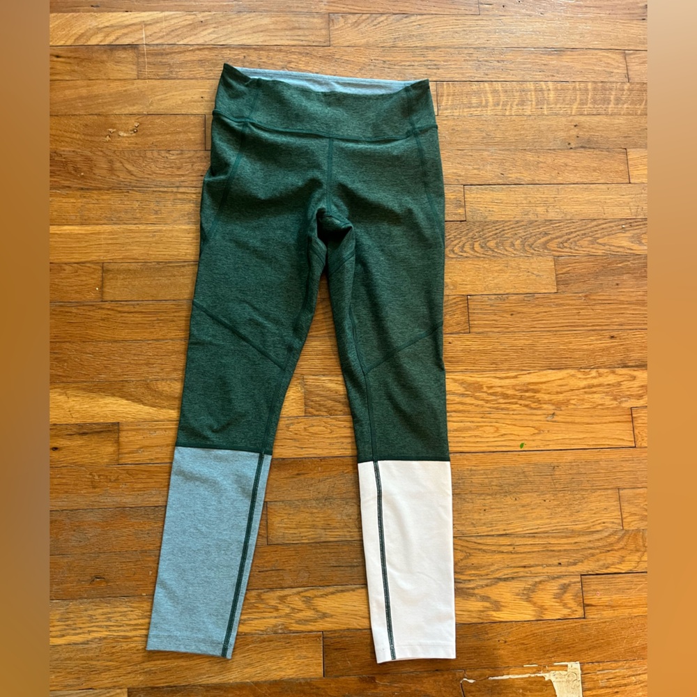 Green, blue and pink “Outdoor Voices” leggings